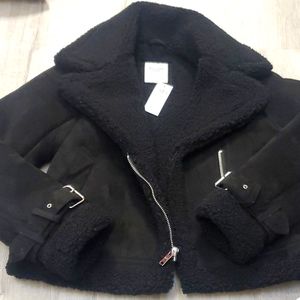 NWT Abercrombie Sherpa coat Size Small